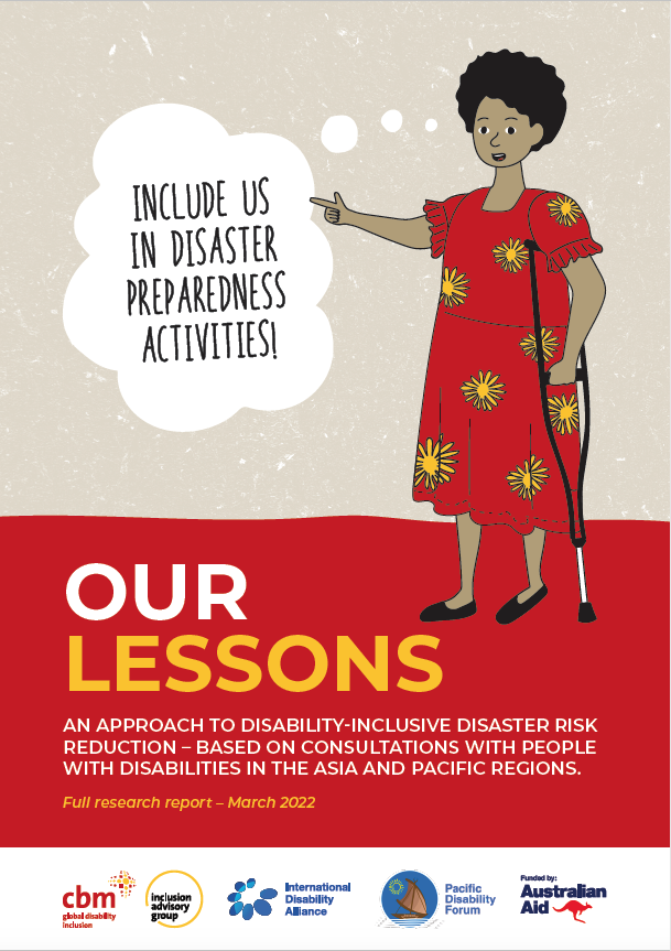 Our Lessons Disability inclusive Disaster Risk Reduction Asia Pacific 