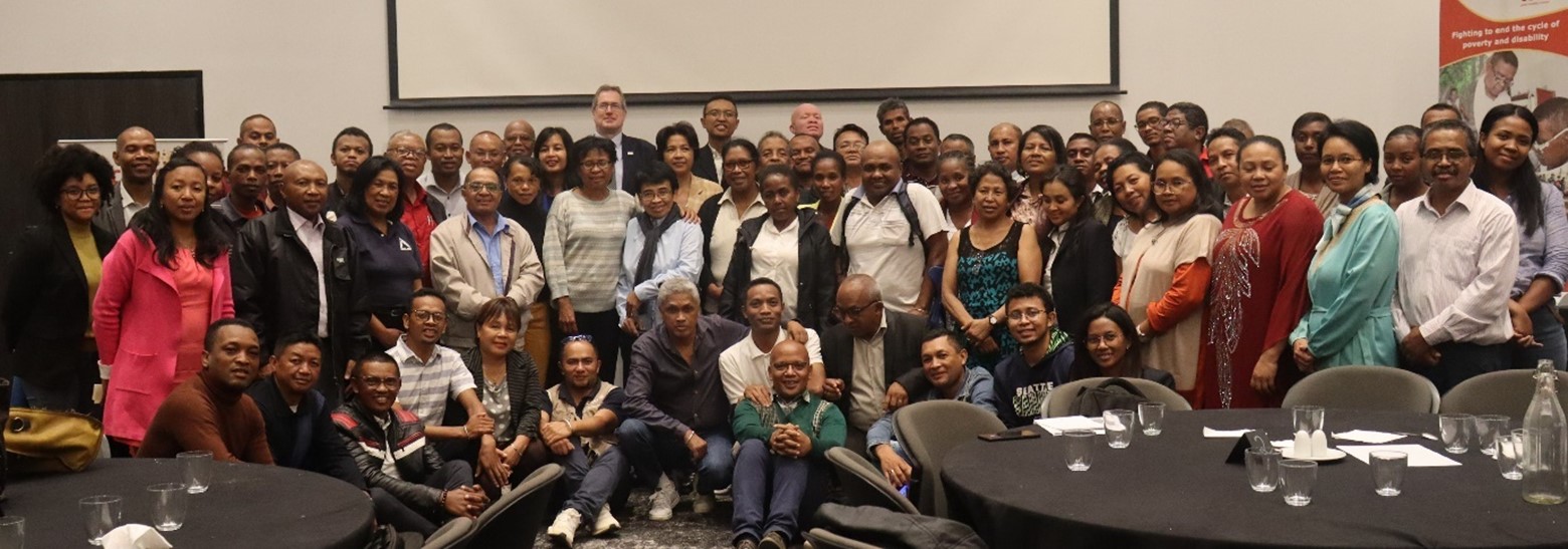 Participants at the CBM Global Madagascar partner workshop, March 2023 